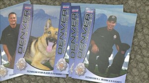 DIA dog-sniffing trading cards handed out to airport visitors. (9News photo)