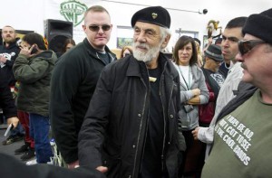 Tommy Chong greets a large crowd at Marisol Therapuetics, a marijuana dispensary in Pueblo. The comedian and pot activist visted the shop in southern Colorado on Saturday. (Celebstoner.com photo)
