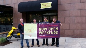 Masterpiece Deli owners and managers - Stephen Allee, Eric Clayman, Casey Taylor and Executive Chef Justin Brunson. 